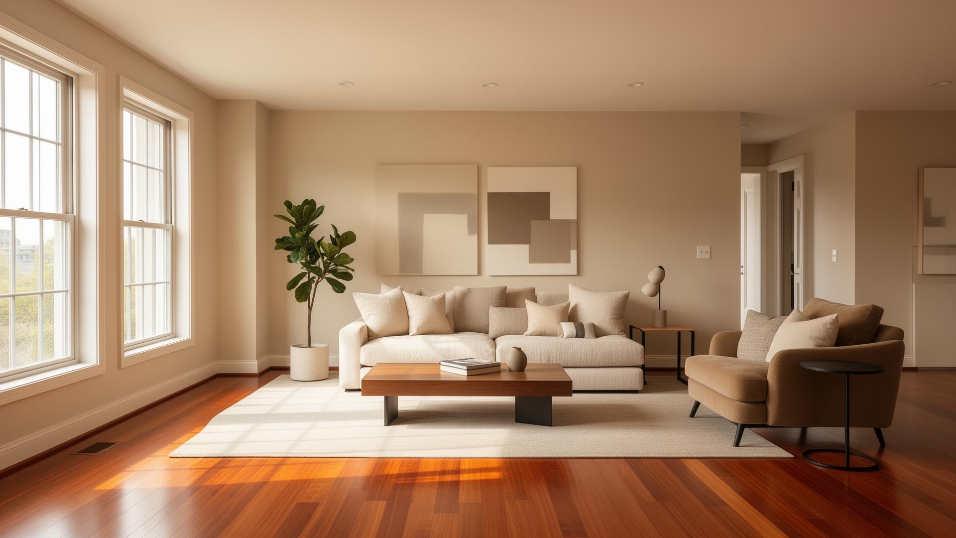 Beautifully clean living room